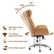 preview thumbnail 10 of 28, Glitzhome 48-inch Mid-century Adjustable Swivel Faux Leather Office Chair