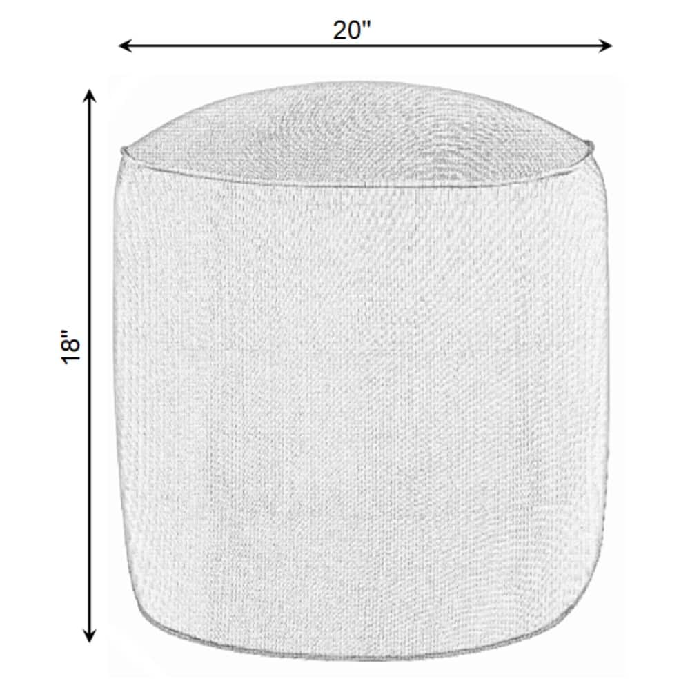 Sorra Home Sunbrella Indoor/Outdoor Round Bean Pouf