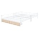 preview thumbnail 13 of 12, Full XL over Queen Metal Bunk Bed with 2 Storage Drawers and Full-Length Guardrail Top Bunk