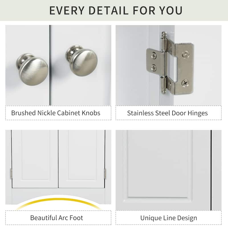 Sofucor Corner Storage Cabinet with Adjustable Shelves,Triangle Bathroom & Kitchen Organizer,Freestanding Floor Cabinet - N/A