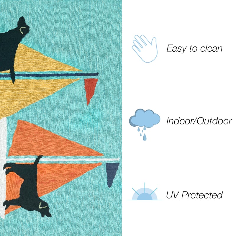 Liora Manne Frontporch Sailing Dog Indoor/Outdoor Mat