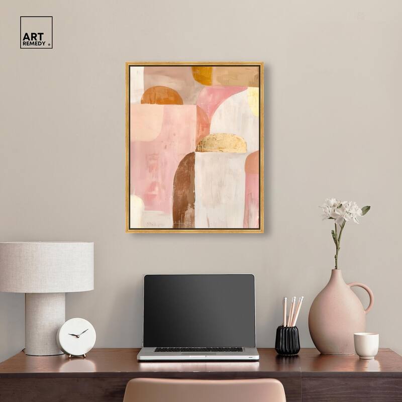 Rose Quartz and Sand II Canvas by Art Remedy