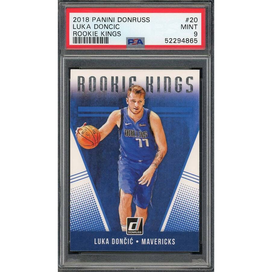 Luka Doncic 2018 Panini Donruss Rookie Kings Basketball Rookie Card RC #20 PSA 9 - 8'6" x 11'6"