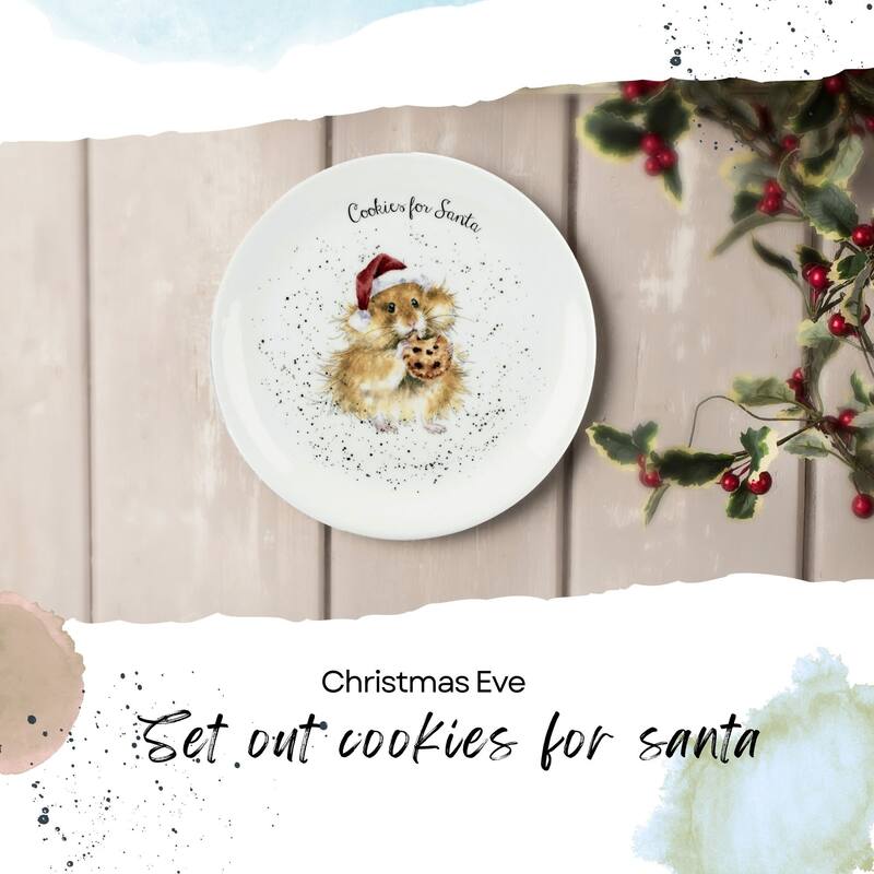 Royal Worcester Wrendale Designs Christmas Plate - 8 Inch