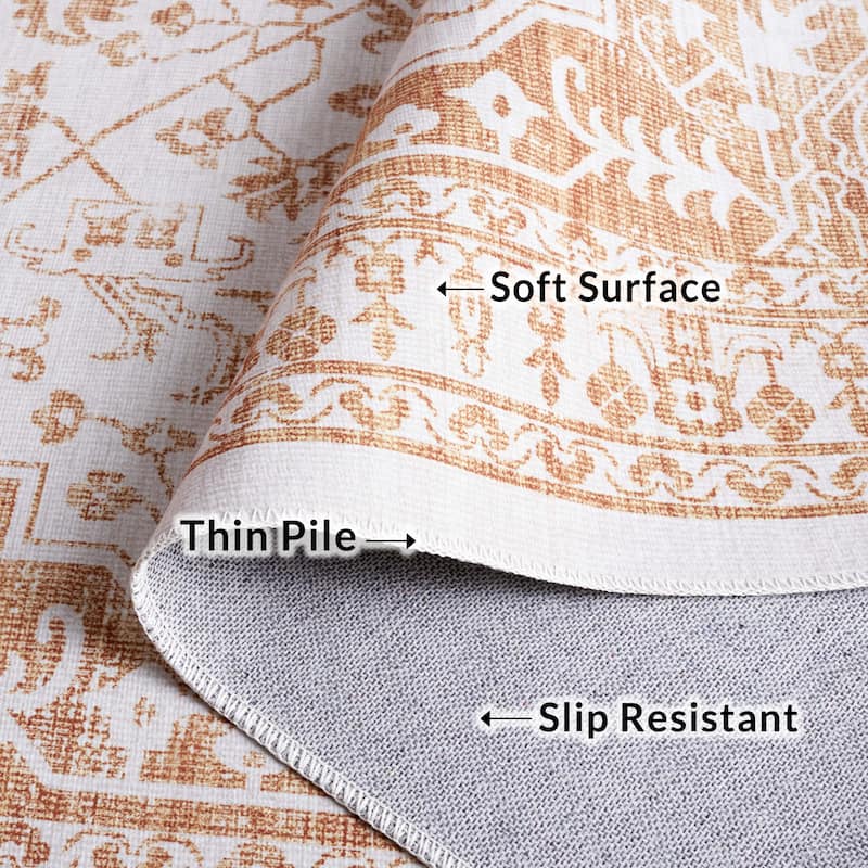 SAFAVIEH Arizona Dariya Machine Washable Slip Resistant Vintage Oriental