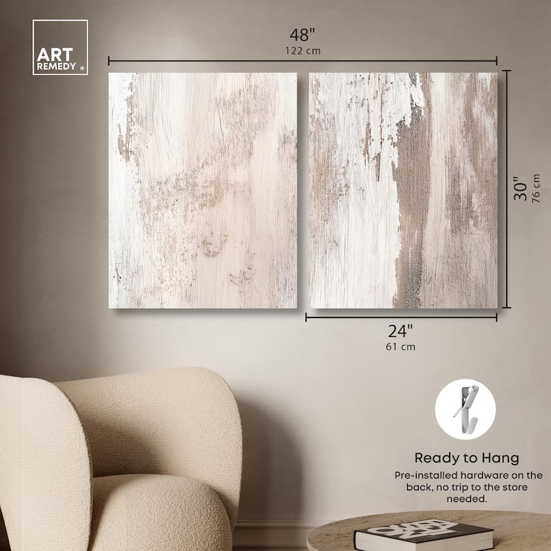 Striated Texture III Canvas Set of 2 by Art Remedy, Gallery Wrapped