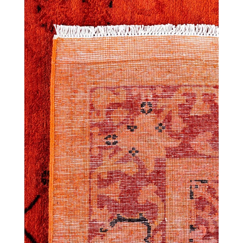 Contemporary Overdyed Wool Hand Knotted Area Rug - 4' 3" x 5' 10"