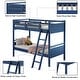 preview thumbnail 32 of 33, Costway Twin Over Twin Bunk Bed Convertible 2 Individual Beds Wooden