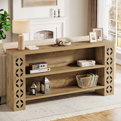 70.9-inch Extra Long Console Sofa Table Behind Couch for Living Room - 70.87" W x 11.81" D x 33.46" H