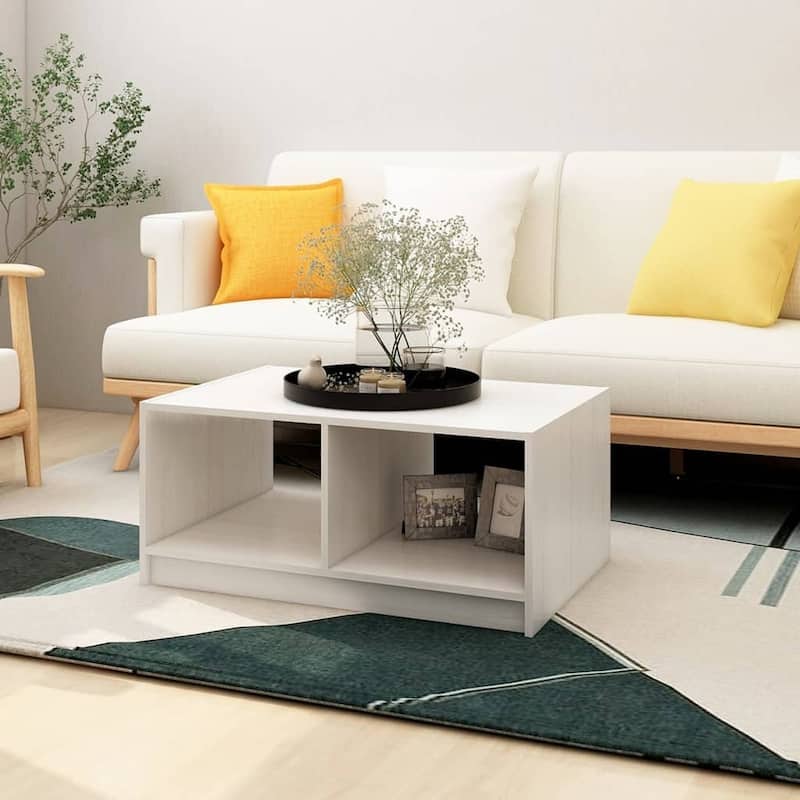 vidaXL Solid Pinewood Coffee Table 29.5"x13.2" Couch End Table Multi Colors - 29.5" x 19.7" x 13.2"