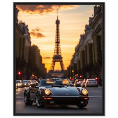 Parisian Porsche Twilight II Canvas by Art Remedy