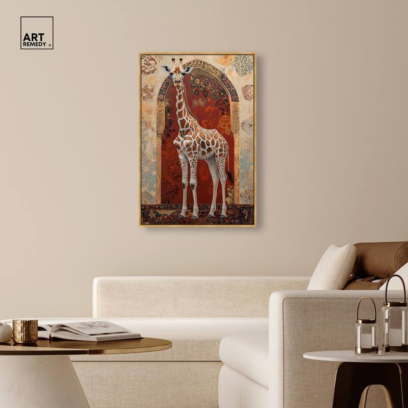 Giraffe Archway Canvas by Art Remedy