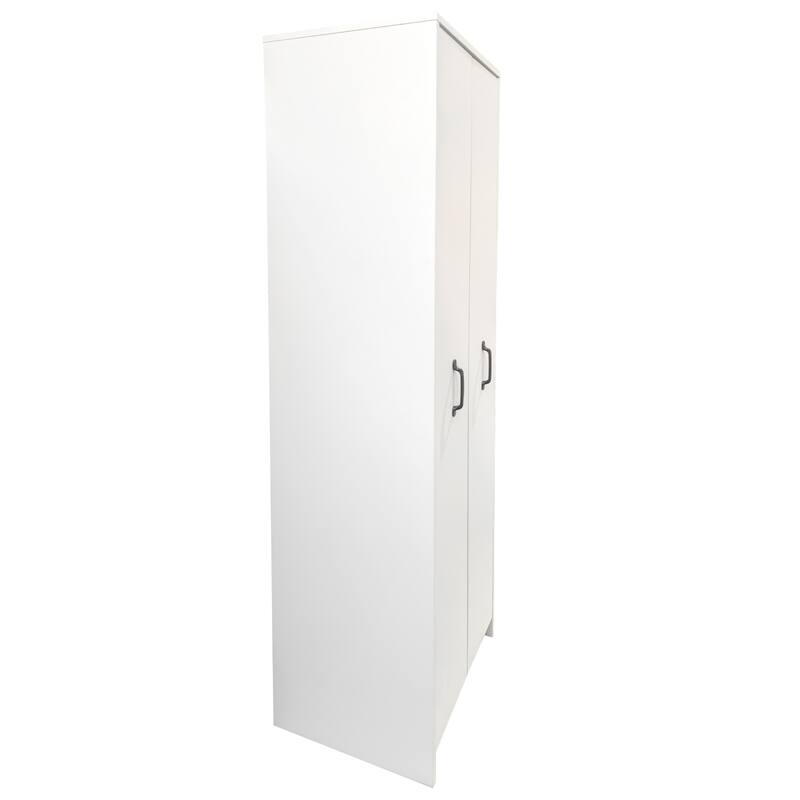 Bookcase with Two Pulled Out Doors Shelving Cabinet,4 Tier Floor Standing Bookcase,Slide Out Hidden Storage Cabinet with Wheels