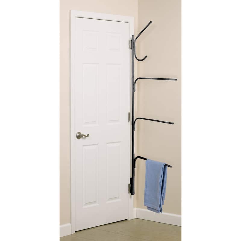 Household Essentials Hinge-It Clutterbuster Steel Valet Family Towel Bar - 19.0"L x 1.0"W x 74.0"H