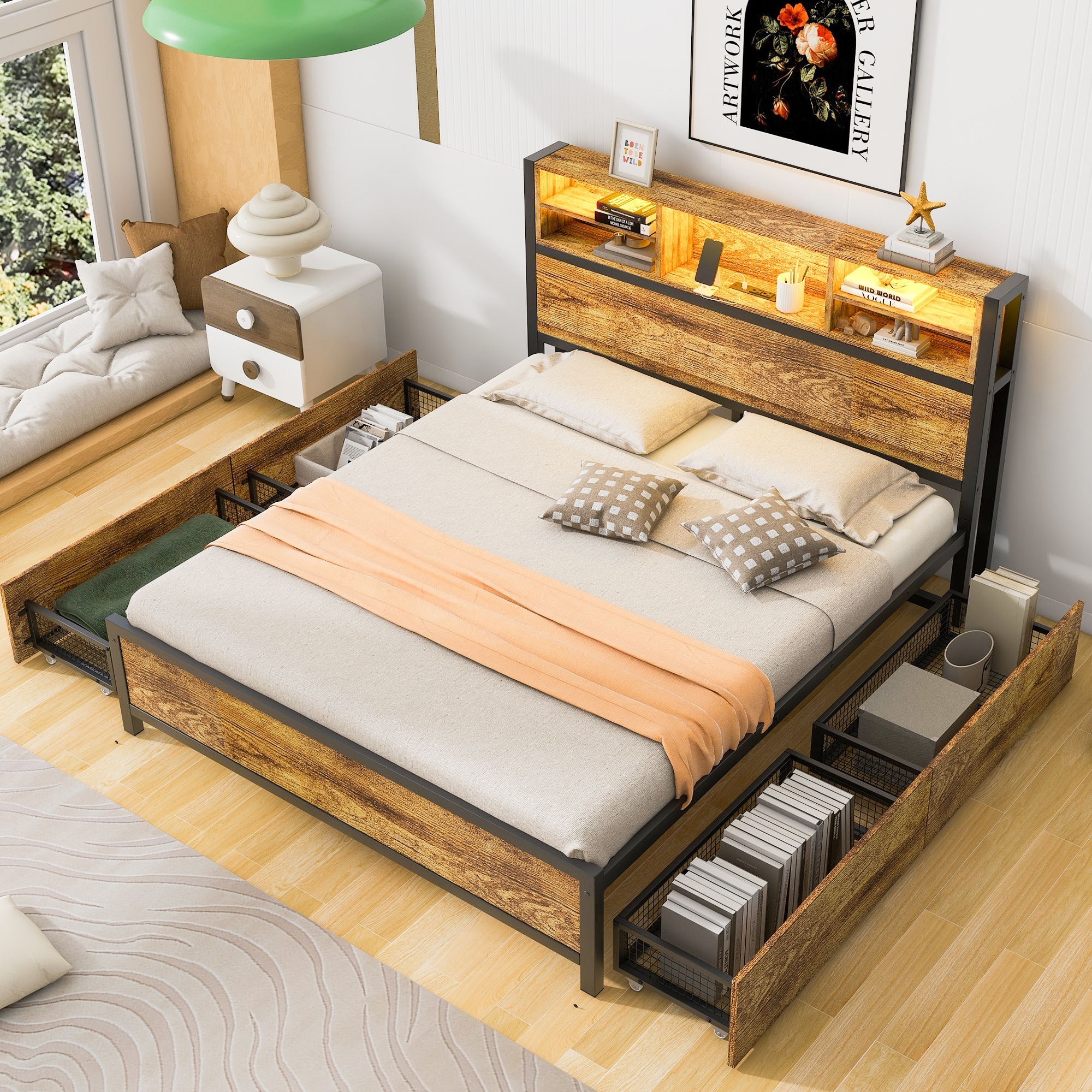 Industrial Storage Bed Beds Bed Bath Beyond