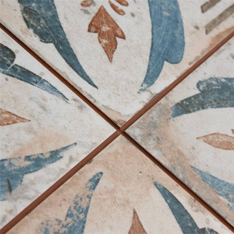 Merola Tile Kings Root Petal 17-5/8" x 17-5/8" Ceramic Floor and Wall Tile