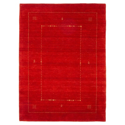 Kashkuli Gabbeh Red Rug 4'7" x 6'6" - 4'7 x 6'6
