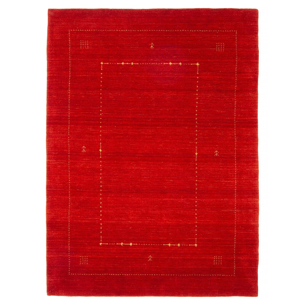 Kashkuli Gabbeh Red Rug 4'7" x 6'6" - 4'7 x 6'6