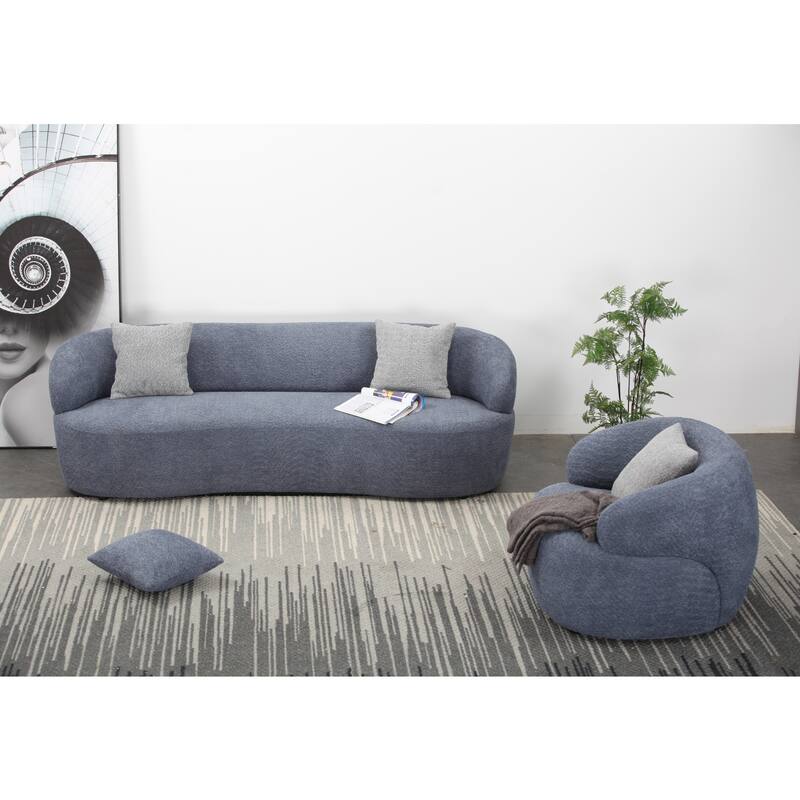 3-Seater Modern Contemporary Upholstered Fabric Sofa for Living Room