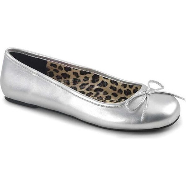 Shop Pleaser Pink Label Damens's Anna 01 Ballet Flat Silver Metallic ... Shop Pleaser Pink Label Label Pink Damens's Anna 01 Ballet Flat Silver Metallic ... fb7b3d