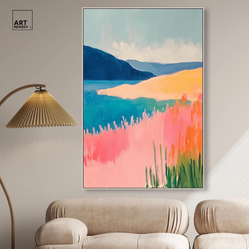 Meadow Meets the Sea Canvas by Art Remedy