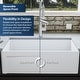 preview thumbnail 20 of 20, Karran FCP33SB 33" Single Bowl Panel Front Farmhouse Fireclay Kitchen Sink with Reversible Apron Front