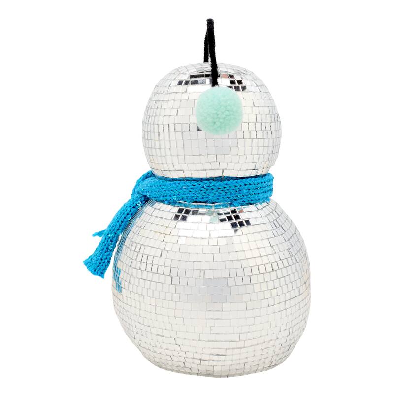 National Tree Company 12 in. Disco Snowman with Red Scarf - 12 in