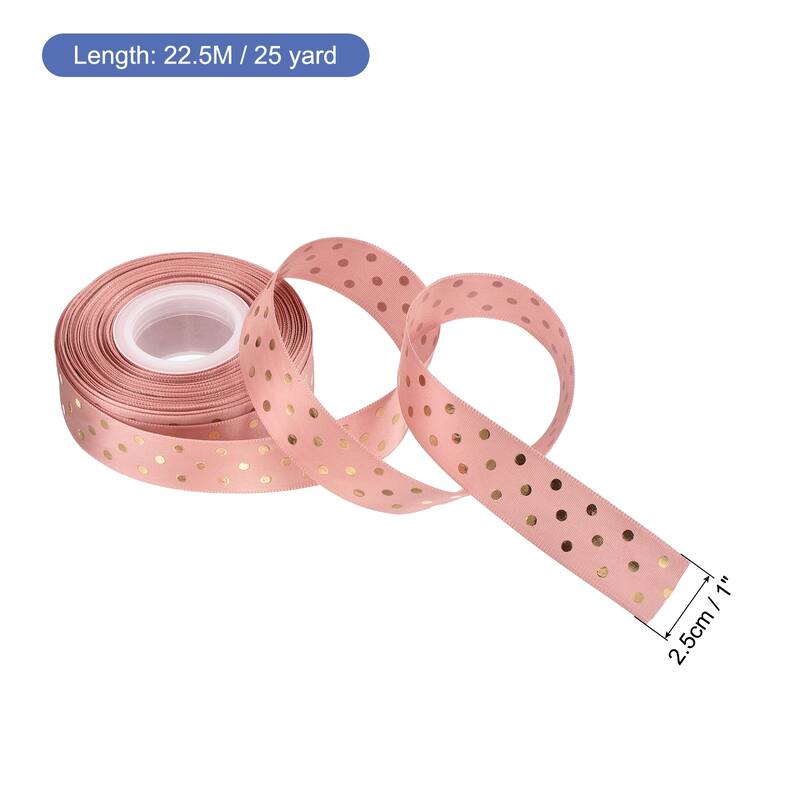 Grosgrain Ribbons 25 Yards Ribbon Bow Decoration for Craft - Dull Pink - 25 Yards x 1 Inch