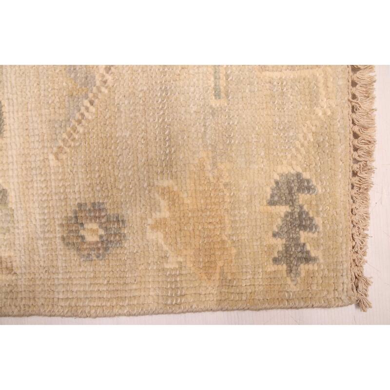 ECARPETGALLERY Hand-knotted Kavya Oushak Light Khaki Wool Rug - 9'9 x 13'6