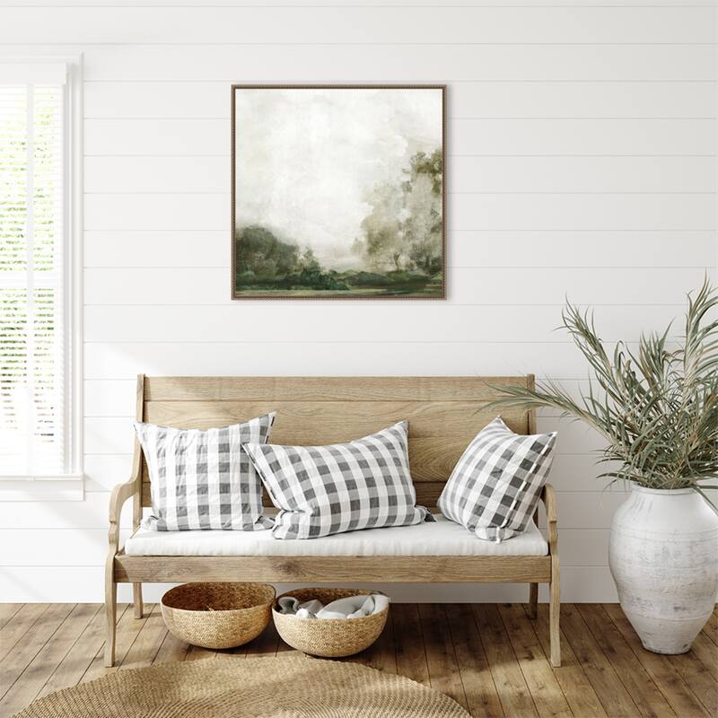 Misty Morning Over the Trees by PI Studio (30 x 30 in.), Framed Canvas Wall Art Print