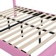 preview thumbnail 10 of 12, Princess-Inspired Full Upholstered Bed with LED Lights and Adjustable Headboard