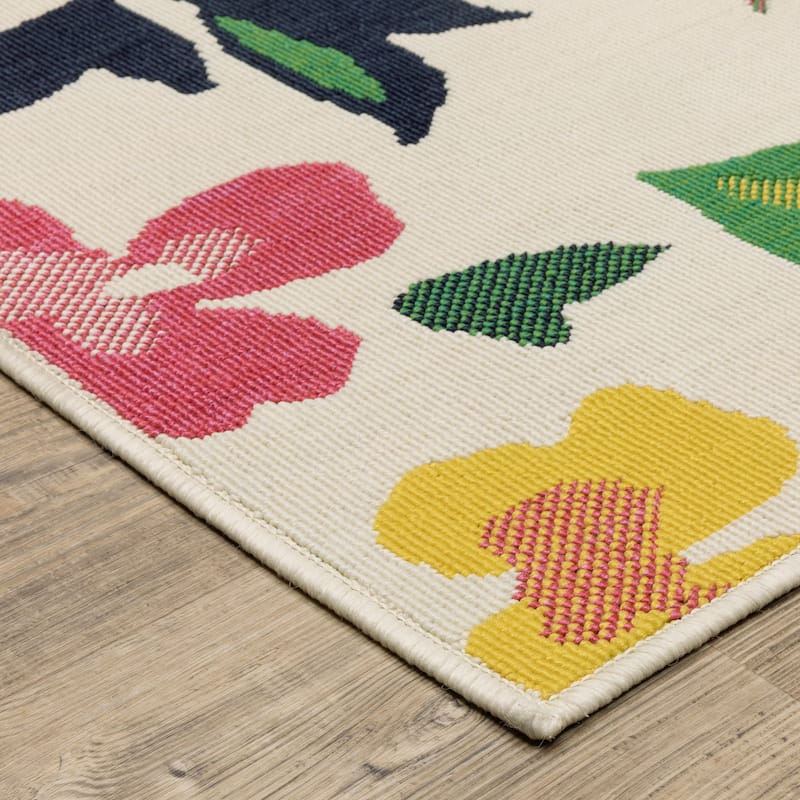Harlowe Bold Floral Ivory/ Multi Area Rug