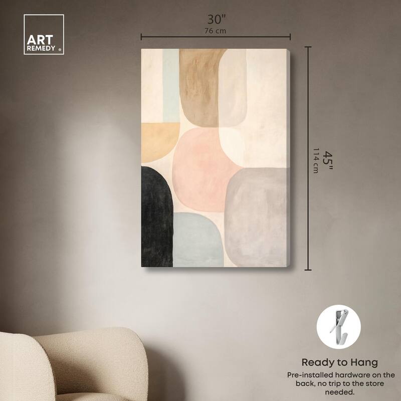 Soft Cubism II Canvas by Art Remedy, Gallery Wrapped