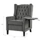 preview thumbnail 44 of 54, Manual Adjustable WingBack Recliner Chair, with Foldable Side Table, USB Charging Ports, PushBack Reclining Chairs