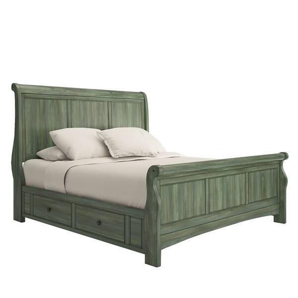 Copper Grove Lyon King Size Wood Sleigh Platform Storage Bed On Sale Overstock 21832045 King size modern sleigh bed by baker furniture barbara barry. usd