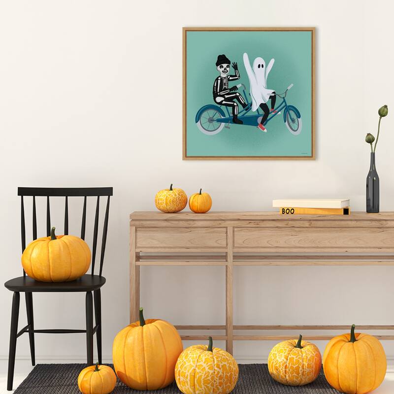 Hometown Halloween IX by Softshell Studio Framed Canvas Wall Art Print