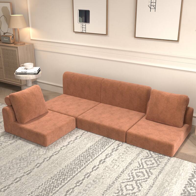 Folding 2 Tier Loveseat Sofa Portable Futon Couch with Cushion Support