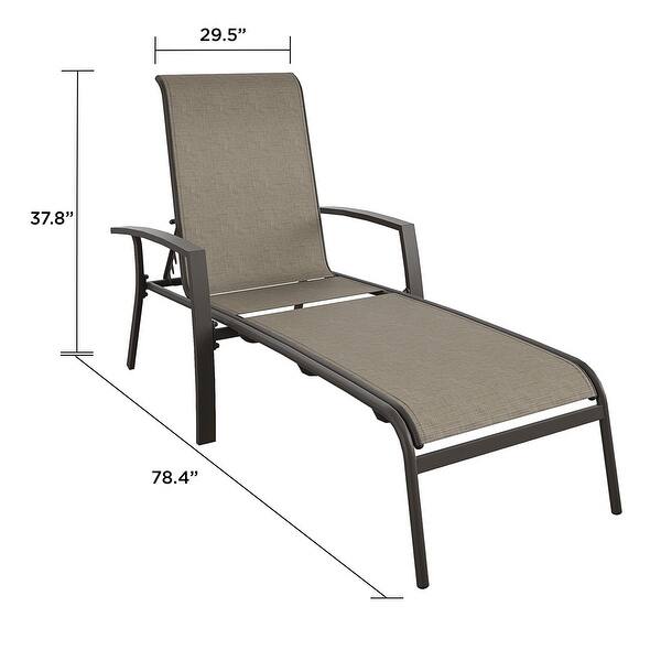COSCO Outdoor Aluminum Chaise Lounge Chair (Set of 2) N/A Bed Bath