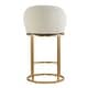 preview thumbnail 33 of 51, Spruce & Spring Chloe Upholstered Swivel Counter Bar Stool with Metal Frame and Arched Back