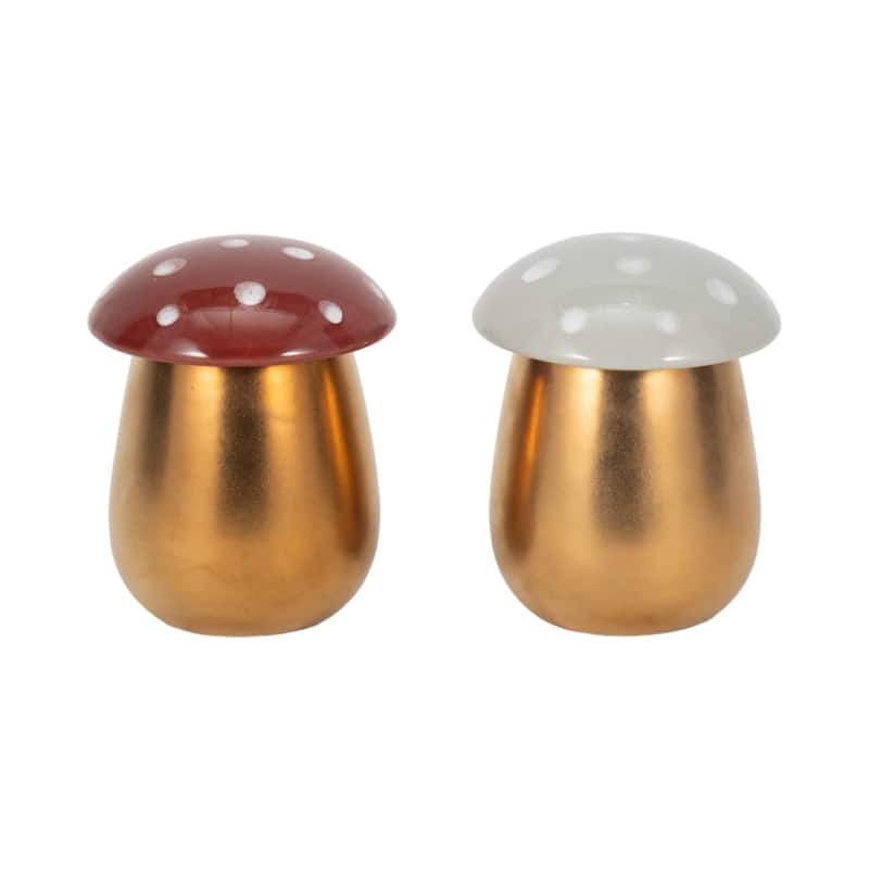 Sagebrook Home 6 Oz 5" Mushroom Cndle, Set of 2 - 4" x 4" x 5"