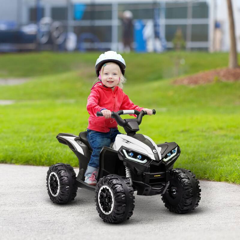 12V Kids ATV Quad Car with Four Wheeler for Kids with Wear-Resistant Wheels, Music, Electric Ride-on ATV for Ages 3+ Years Old