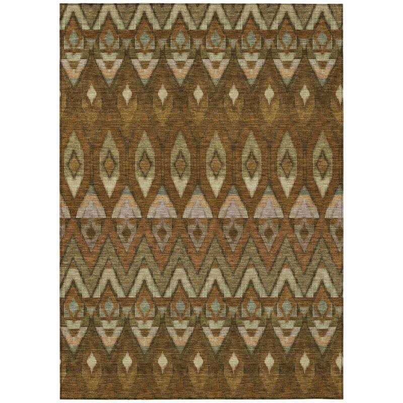HomeRoots Southwestern Transitional Rectangle Outdoor Rug