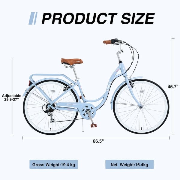 Frame Womens Bike Sizes Inches Road Bikes 7-Speed City Bike For