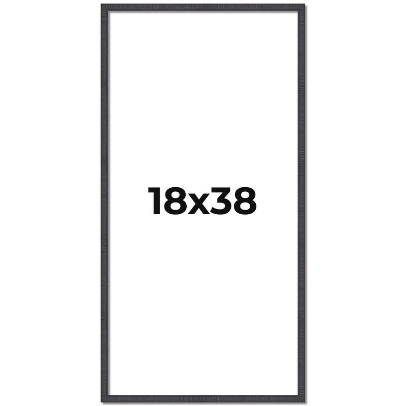 18x38 Frame Brown Picture Frame - Complete Modern Photo Frame Includes