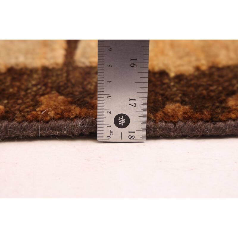 ECARPETGALLERY Hand-knotted Tangier Brown Wool Rug - 8'2 x 9'9