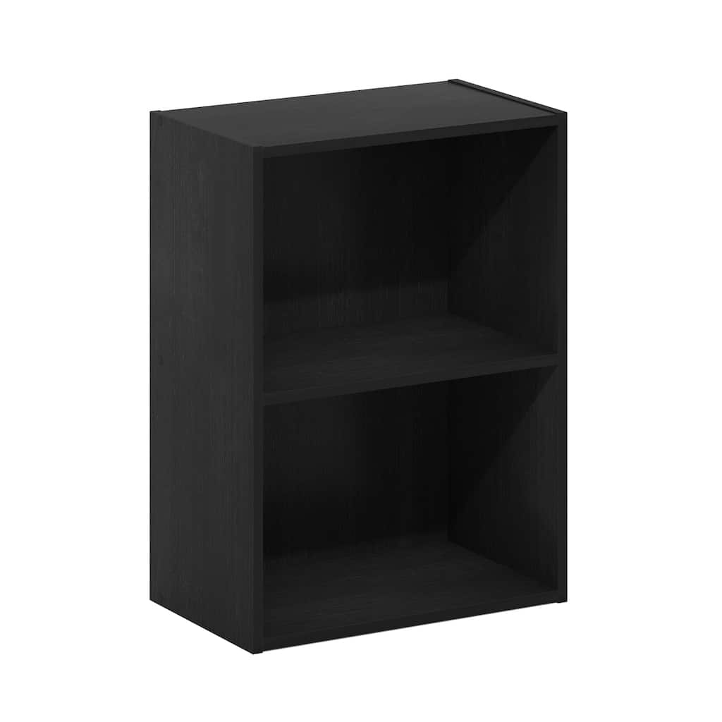 21 in. Tall Blackwood Wood 2-Shelf Bookcase