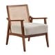 preview thumbnail 4 of 7, Lifestorey Serena Cane and Solid Wood Accent Chair