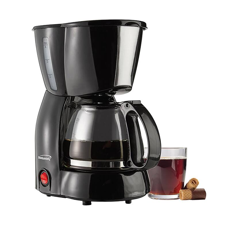4 Cup Coffee Maker in Black