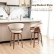 preview thumbnail 111 of 167, Glitzhome Set of 2 or 4 Modern Counter & Bar Height Wooden Swivel Bar Stools