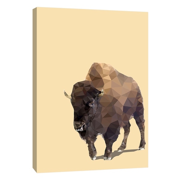 PTM Images 9-109117 PTM Canvas Collection 10" x 8" - "Fractal Bison" Giclee Buffalo Art Print on Canvas